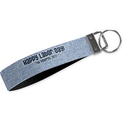 Labor Day Wristlet Webbing Keychain Fob (Personalized)