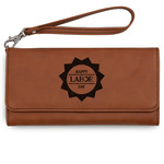 Labor Day Ladies Leatherette Wallet - Laser Engraved - Rawhide