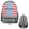 Labor Day Large Backpack - Gray - Front & Back View