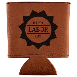 Labor Day Leatherette Can Sleeve