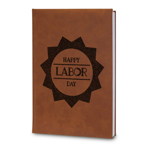 Custom Labor Day Leatherette Journal - Large - Double Sided (Personalized)