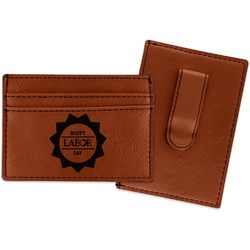 Labor Day Leatherette Wallet with Money Clip