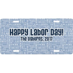Labor Day Front License Plate (Personalized)