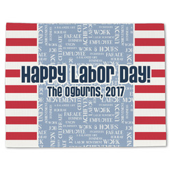 Labor Day Single-Sided Linen Placemat - Single w/ Name or Text