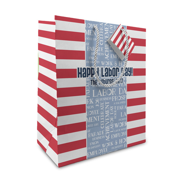 Custom Labor Day Medium Gift Bag (Personalized)