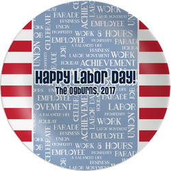 Labor Day Melamine Salad Plate - 8" (Personalized)