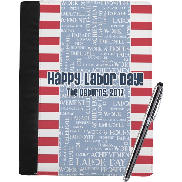 Custom Labor Day Notebook Padfolio - Large w/ Name or Text