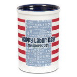 Labor Day Ceramic Pencil Holders - Blue