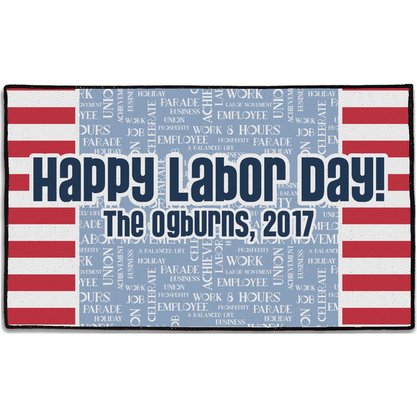 Custom Labor Day Door Mat - 60"x36" (Personalized)