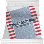 Labor Day Minky Blanket - Toddler / Throw - 60"x50" - Double Sided (Personalized)
