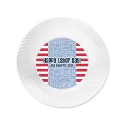 Labor Day Plastic Party Appetizer & Dessert Plates - 6" (Personalized)