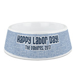 Labor Day Plastic Dog Bowl - Medium (Personalized)