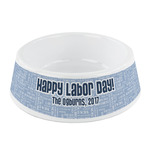 Labor Day Plastic Dog Bowl - Small (Personalized)