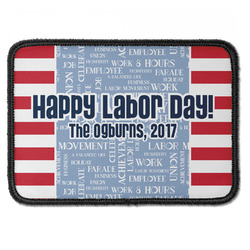 Labor Day Iron On Rectangle Patch w/ Name or Text