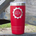 Labor Day 20 oz Stainless Steel Tumbler - Red - Single Sided