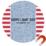 Labor Day Round Car Magnet - 10" (Personalized)