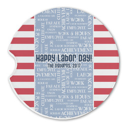 Labor Day Sandstone Car Coaster - Single (Personalized)
