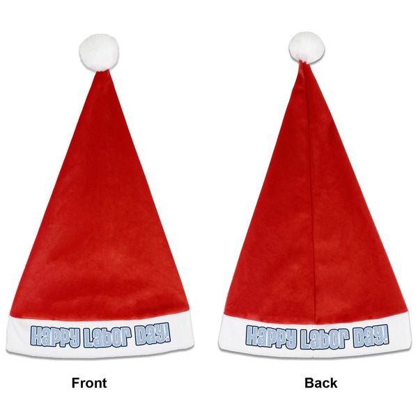 Custom Labor Day Santa Hat - Front & Back (Personalized)