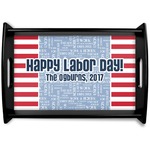 Labor Day Black Wooden Tray - Small (Personalized)