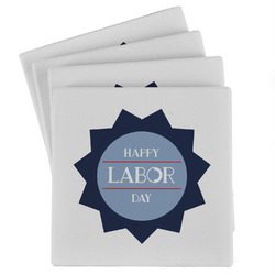 Labor Day Absorbent Stone Coasters - Set of 4