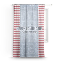 Labor Day Sheer Curtain - 50"x84" (Personalized)