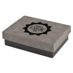 Labor Day Small Gift Box w/ Engraved Leather Lid