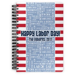 Labor Day Spiral Notebook - 7x10 w/ Name or Text