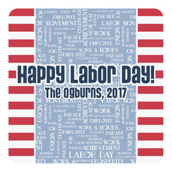 Labor Day Square Decal - XLarge (Personalized)