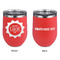 Labor Day Stainless Wine Tumblers - Coral - Double Sided - Approval