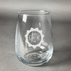 Labor Day Stemless Wine Glass - Engraved