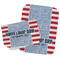 Labor Day Two Rectangle Burp Cloths - Open & Folded