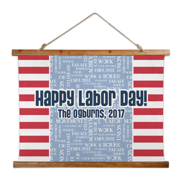 Custom Labor Day Wall Hanging Tapestry - Wide (Personalized)