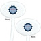 Labor Day White Plastic 7" Stir Stick - Double Sided - Oval - Front & Back