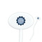 Labor Day White Plastic 7" Stir Stick - Oval - Closeup