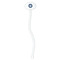 Labor Day White Plastic 7" Stir Stick - Oval - Single Stick