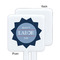 Labor Day White Plastic Stir Stick - Single Sided - Square - Approval