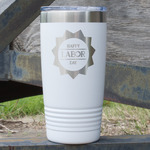 Labor Day 20 oz Stainless Steel Tumbler - White - Single Sided