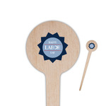 Labor Day 4" Round Wooden Food Picks - Single Sided