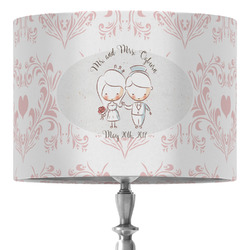 Wedding People 16" Drum Lamp Shade - Fabric (Personalized)