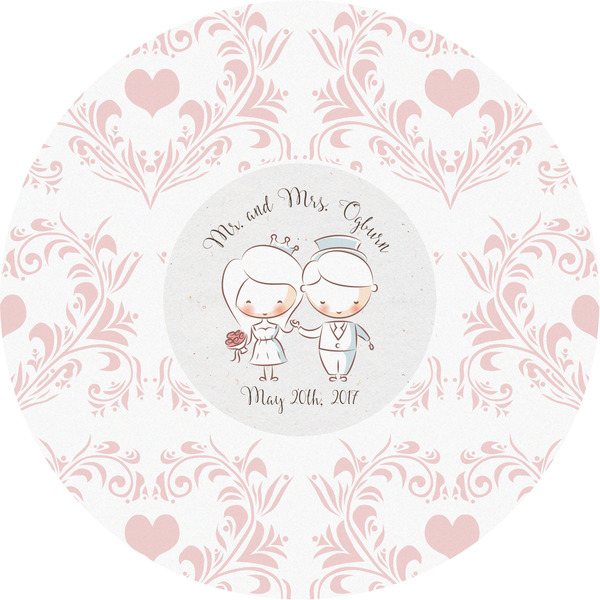 Custom Wedding People Multipurpose Round Labels - 5" (Personalized)