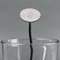 Wedding People Black Plastic 7" Stir Stick - Oval - Main