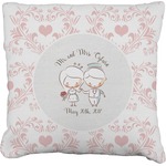 Wedding People Faux-Linen Throw Pillow (Personalized)