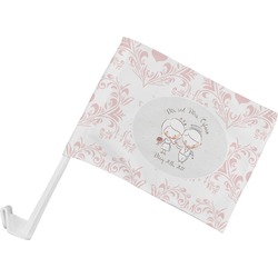 Wedding People Car Flag - Small w/ Couple's Names