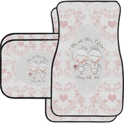 Wedding People Car Floor Mats Set - 2 Front & 2 Back (Personalized)