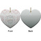 Wedding People Ceramic Flat Ornament - Heart Front & Back (APPROVAL)