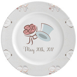 Wedding People Ceramic Dinner Plates (Set of 4) (Personalized)