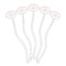 Wedding People Clear Plastic 7" Stir Stick - Oval - Fan