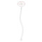 Wedding People Clear Plastic 7" Stir Stick - Oval - Single Stick