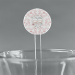 Wedding People 7" Round Plastic Stir Sticks - Clear (Personalized)