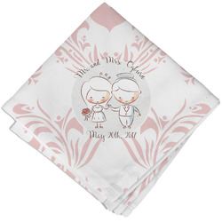 Wedding People Cloth Cocktail Napkin - Single w/ Couple's Names